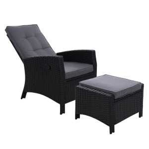 Gardeon Recliner Chair Sun lounge Wicker Lounger Outdoor Patio Furnit