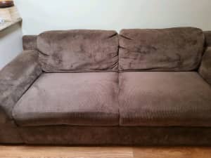 Near New Large Suede 2 Seater Lounge