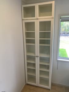Glass door Bookcase with optional extension