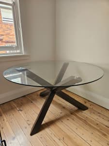 Glass Dining Table and Charis