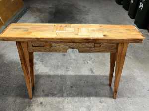 CONSOLE TABLE with Drawer-HAND-MADE, RUSTIC ANTIQUE STYLE.