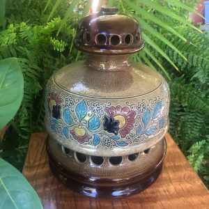 RARE BIG Mid Century Vintage Ceramic Pottery Ceiling Light Lamp Shade