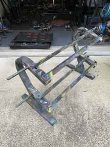 2 Tier Dumbbell Rack with Weight Plate Storage