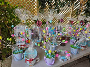 Easter Gift Baskets & gifts plus Garage Sale Saturday, Sunday & Monday