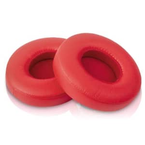 Red Cushions Ear Pads for Beats Dr Dre Solo 2.0 Wired Headphone