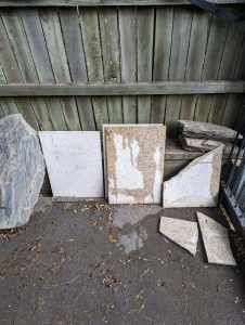 Granite pavers X3 and 1 broken