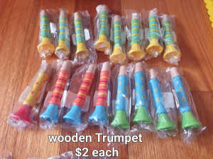 Wooden Toy Trumpet Blow Horn Kids Toys Brand New $2 each