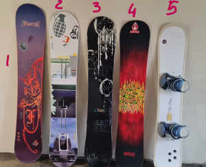 Lamar ,K2, Capita... snowboards
