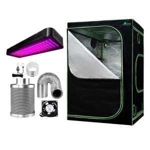 Greenfingers Grow Tent Light Kit 150x150x200CM 2000W LED 4 Vent Fan,