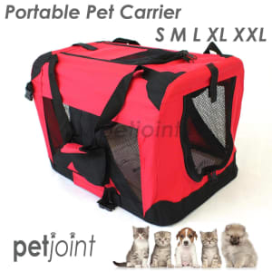 Large XL Soft Foldable Pet Puppy Dog Cat Car Travel Cage Crate Kennel