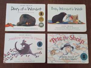 Jackie French Bruce Whatley Board Books Diary Wombat - Excellent cond.