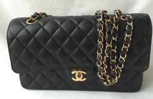Chanel Classic Flap Medium in Caviar Leather Gold Hardware
