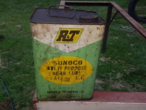 One gallon gear oil can obviously pre-metric