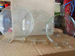 Glass dimensions candle holders - 3 sizes 18cm, 15cm & 13cm