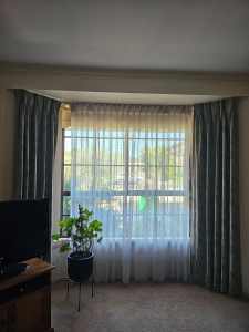 Blinds - sheer curtain and roller blinds