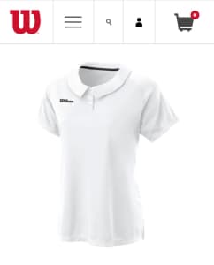 Two (2) Wilson Tennis / Golf White shirt BNWT size S