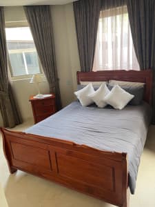 Wanted: Timber Queen Bed Set with matching tables