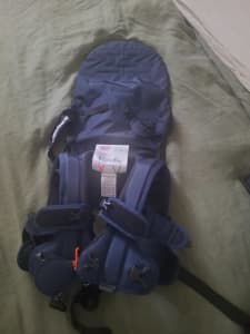 Minimeis baby shoulder carrier and backpack navy and orange 