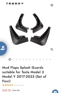 Tesla Model Y mud flaps x4 set