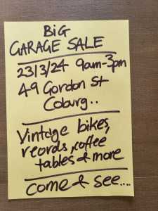 Garage Sale-- Huge clean out - West Coburg