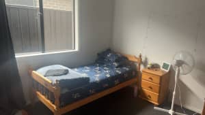 A fully furnished spacious bedroom in an all female house