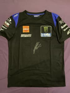 Yamaha MotoGP Monster Energy Fabio Quartararo Signed Factory T-Shirt