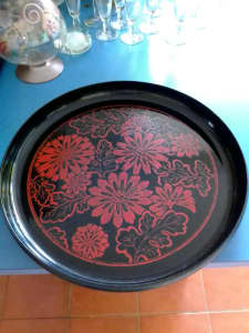 Large Vintage Japanese Marusei Lacquerware Tray