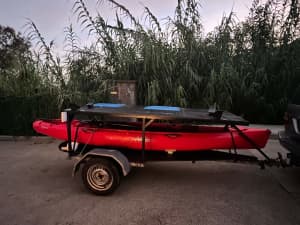 Hobie Oasis 2 Seater Kayak with Registered Trailer