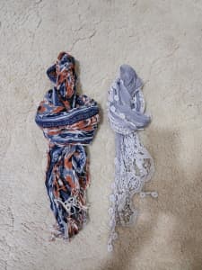2 Scarfs for $10 (light and comfortable)