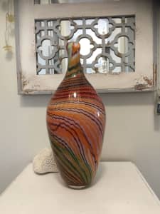 Stunning large Murano Castellani vintage glass vase / sculpture