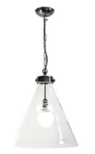 Large glass pendant light suitable for entry or dinning room