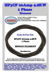 HF3CF 20Amp 4.8KW 1 Phase Kiln Element