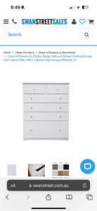 6 Drawer Tallboy/ Chest of Drawers