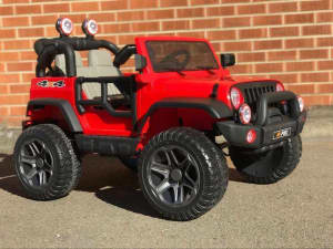 Jeep Style Electric Kids Ride On Car 12V 2 Seats 2.4G RC Red P002