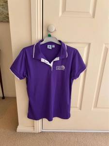 Womens Biz Cool purple Fiji International golf shirt. Size US 10-12