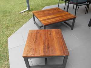 Elm Wood Coffee Table & Side Table