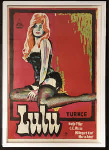 Vintage Movie Poster ‘Lulu’ Pin Up Girl Framed Film Art