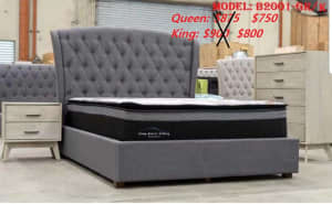 model b2001 charcoal or beige king or queen