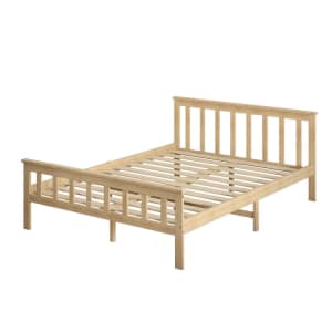 Levede Wooden Bed Frame Queen Size Mattress Base Solid Timber Pin...