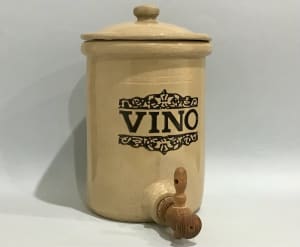 Vintage Moira Pottery England Vino Stoneware Wine Dispenser with Tap