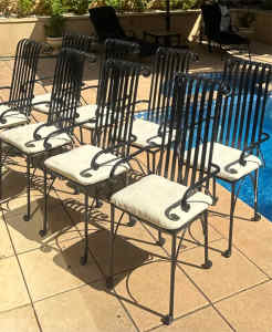 Set of 8 Outdoor Chairs