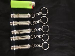 STAINLESS STEEL WHISTLE KEYRING