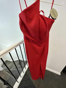 Bariano red long dress new