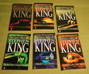 STEPHEN KING THE GREEN MILE Novels Set of x 6 Horror