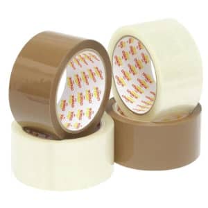 Office Choice Packaging Tape - 48mmx75M Brown Pk6 - 2x available