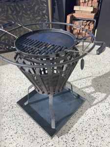 Fire pit and BBQ combination