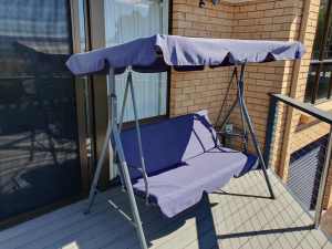 Outdoor Swing Bench Seat With Canopy