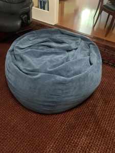 Large blue corduroys beanbag