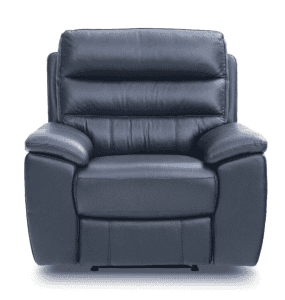 AMART BLACK Sellaronda Genuine Leather Recliner Chair/s - 2 Available