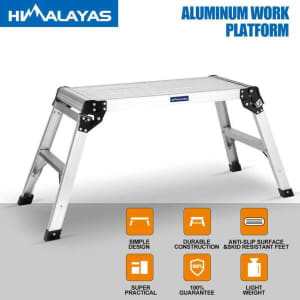 Portable folding aluminium work platform bench car washing sawhorse